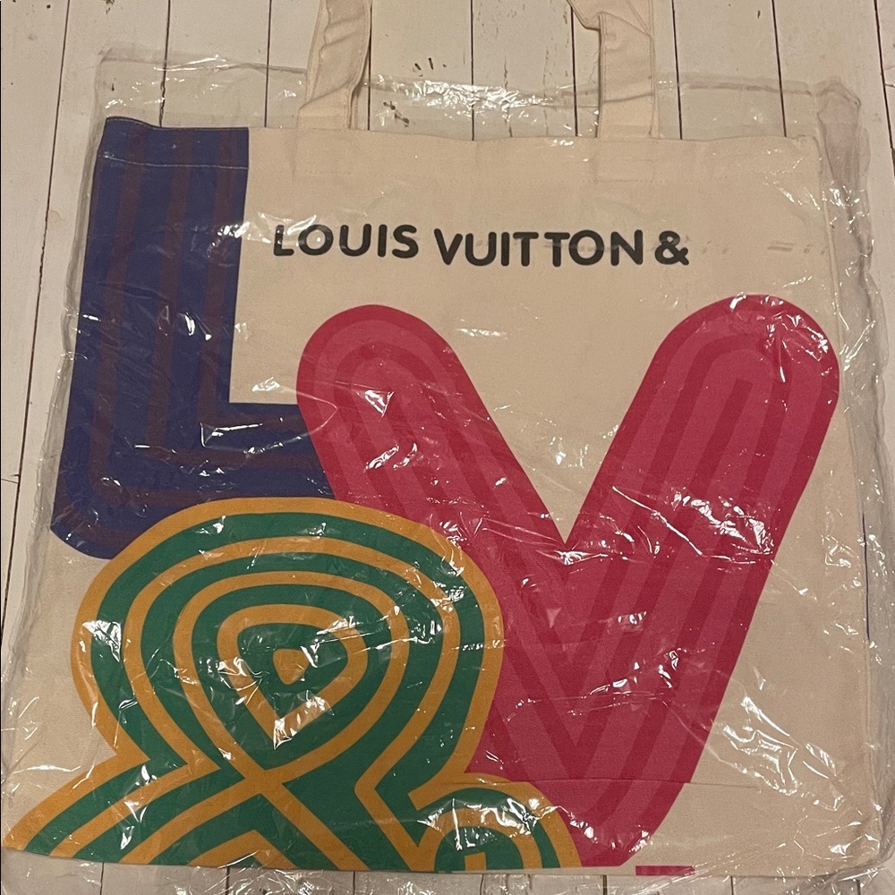 Louis Vuitton Canvas Logo Tote — Multicolor LV Print